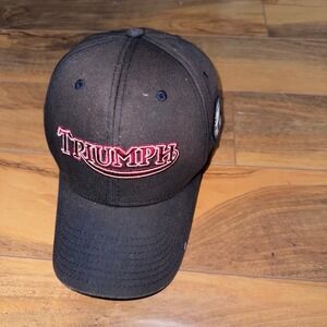 Triumph‎ Motorcycles Hat Mens Black FIM 1964 International Sechstagefahrt cap